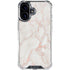 Rose Gold Marble iPhone 16 Clear Case
